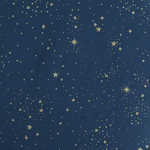 Легкое одеяло Nobodinoz "Treasure Gold Stella/Night Blue", россыпь звезд с синим, 100 х 70 см
